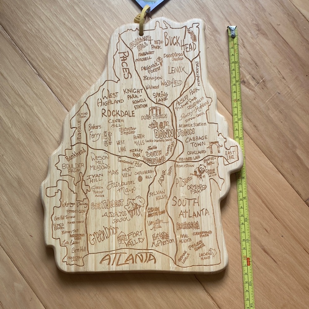 NWT ATLANTA map Charcuterie board